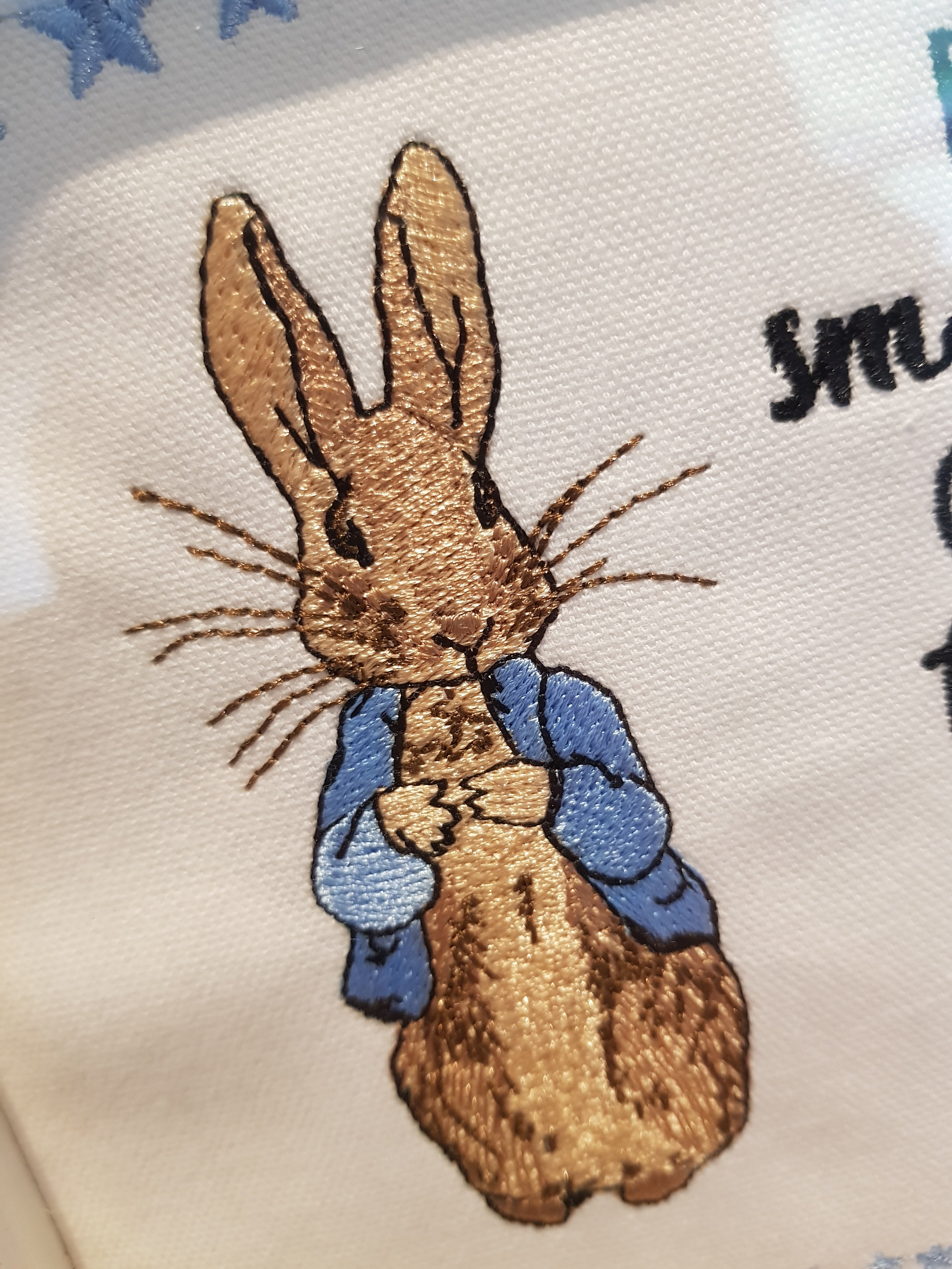 Personalised Embroidered Framed Art – Custom Name & Date Gift for Baby, Christening, Birthday