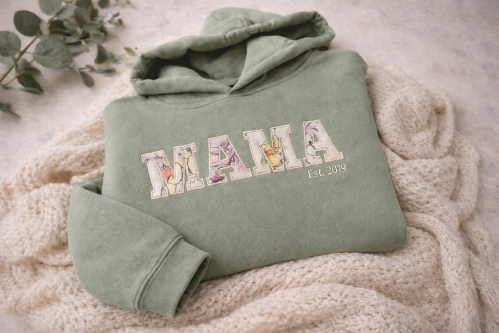 Personalised MAMA Keepsake Hoodie & Optional  Memory Bear Set