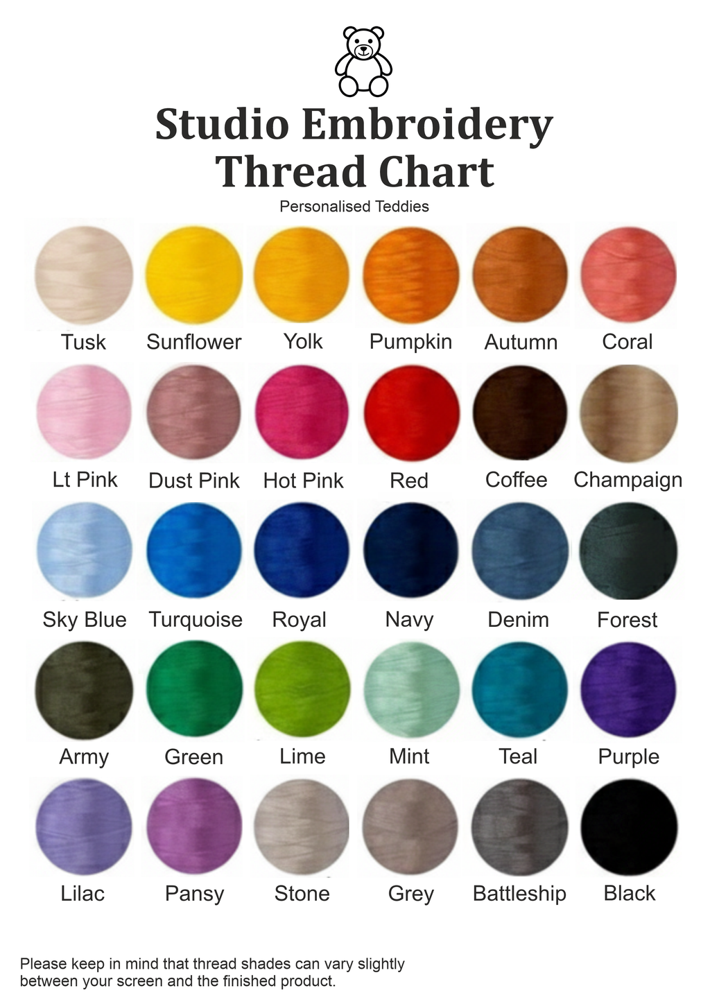 Embroidered Personalised Birth Stats Teddy Bear | New Baby Keepsake