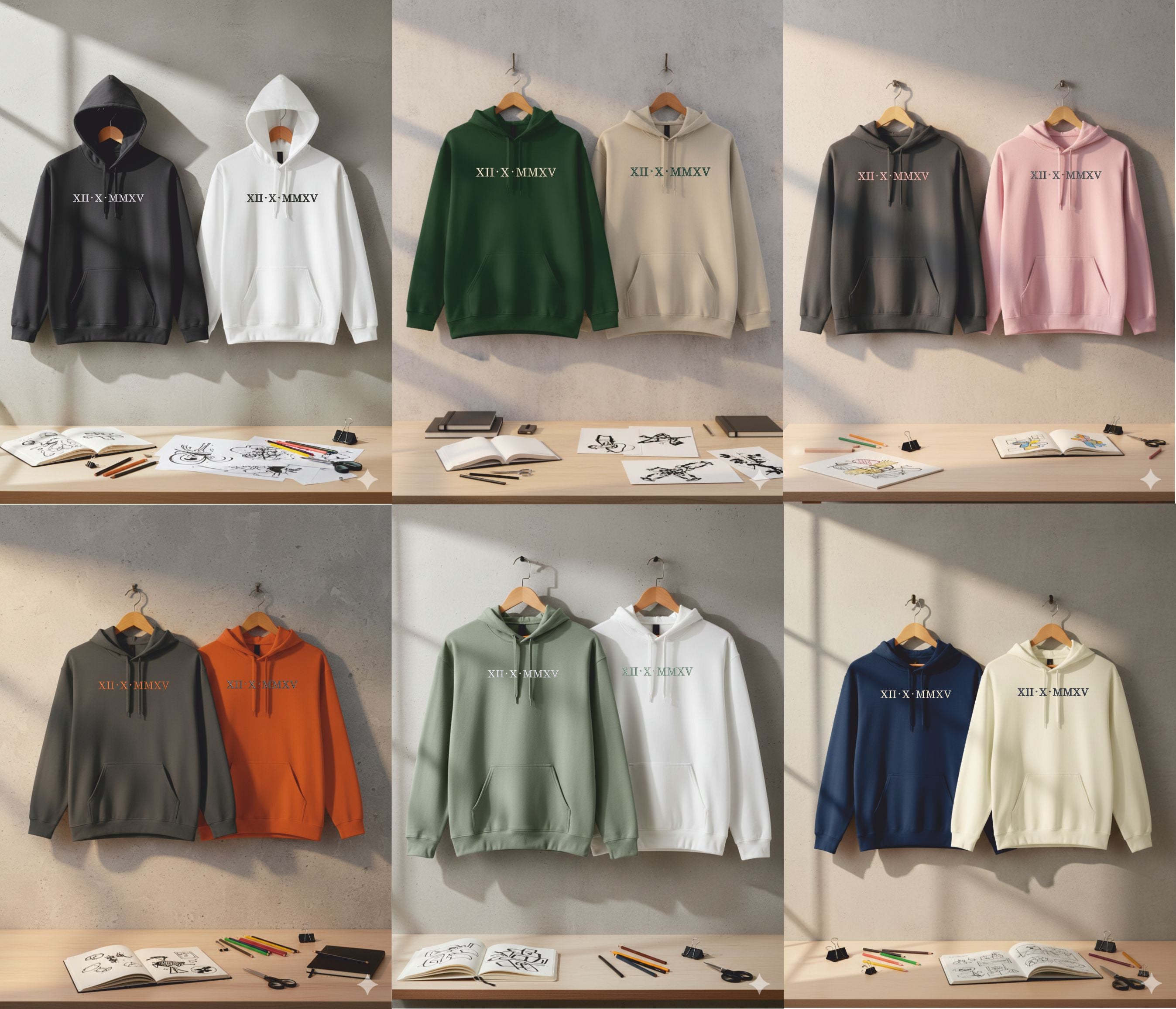 Matching Couple Hoodies – Minimal His and Hers Hoodie Set