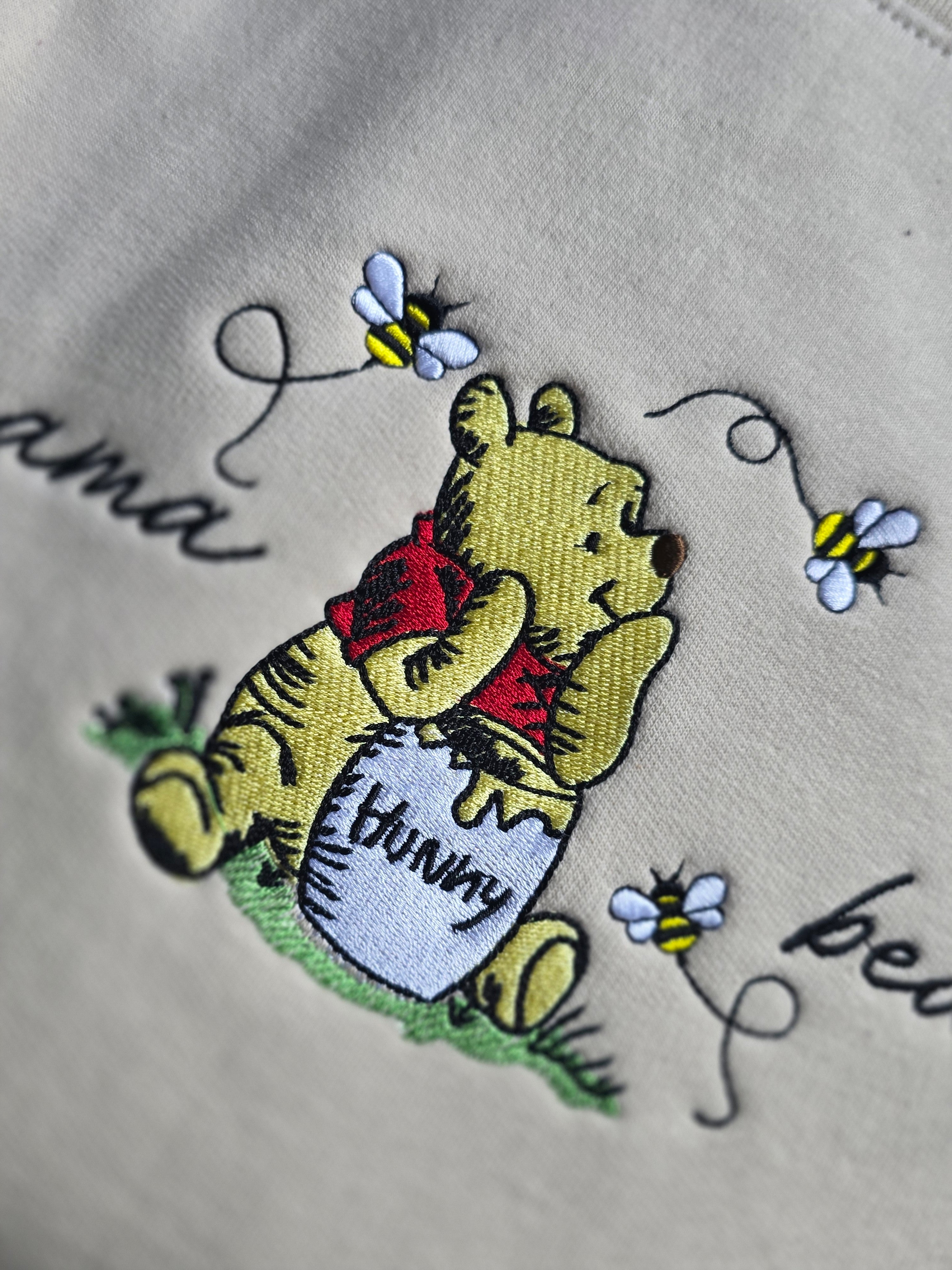 Mama Bear Embroidered Sweatshirt – Classic Bear & Bees Design